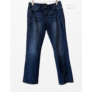 Rock & Republic Kendall Jeans 12 DarkWash Low Rise Studded Flap Pocket